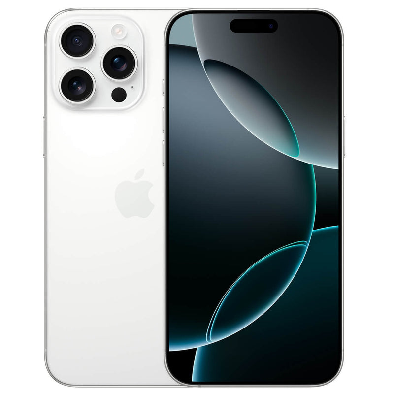 Teléfono Apple iPhone 16 Pro Max 6.9" con Dual SIM, 256GB y 8GB de RAM, pantalla grande y diseño moderno.