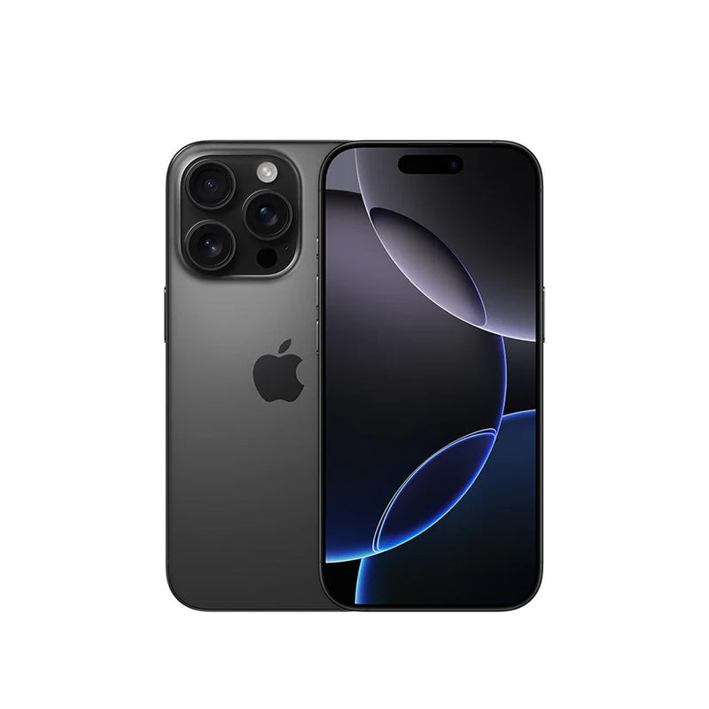 Celular Apple iPhone 16 Pro Max negro con pantalla de 6.9 pulgadas, 512GB, doble SIM, 8GB de RAM.