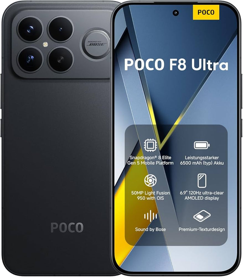 Xiaomi Poco F8 Ultra 5G 6.9" Cell Phone - Dual SIM - 512GB ROM | 16GB RAM