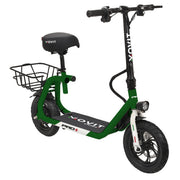 Patines eléctricos Movit Pro Plus en color verde, con manillar y ruedas grandes, ideal para desplazamientos urbanos.