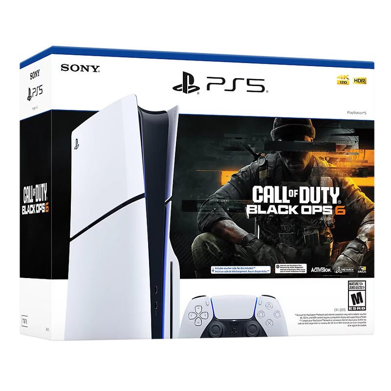 PlayStation 5 Slim Console with Disc Drive + Call of Duty Black Ops 6 (Bundle) - 1TB SSD ROM