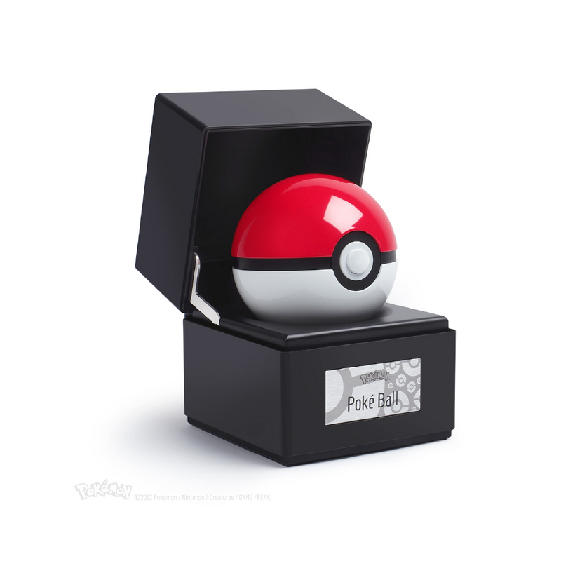 Réplica de Poké Ball Electrónica de la marca The Wand Company, decorativa y funcional para el hogar.