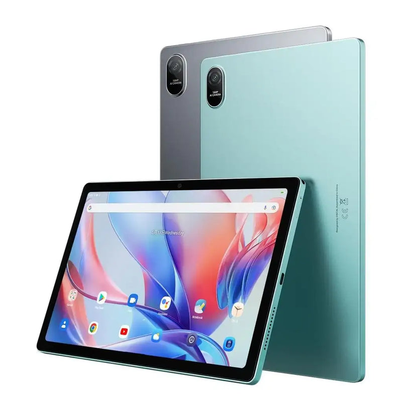 Tableta Blackview Tab11 de 10.36 pulgadas con WiFi, 128GB de ROM y 4GB de RAM, vista frontal con pantalla y marcos.