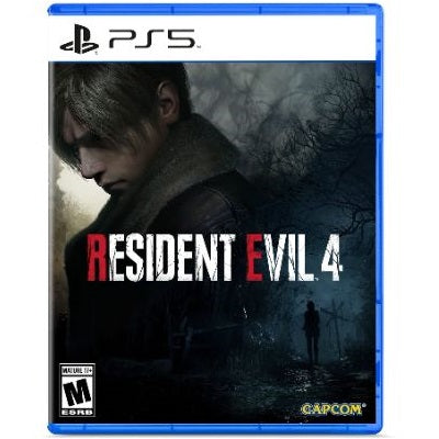 Miniatura del videojuego Resident Evil 4 para PlayStation 5, imagen de portada con personajes y logotipo del juego.