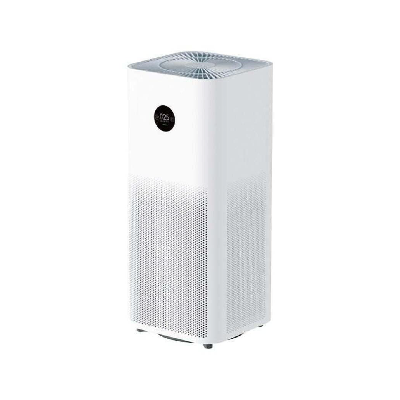 Purificador de aire Xiaomi Mi Air Purifier Pro H EU en uso, mostrando el dispositivo compacto y moderno para purificación del hogar