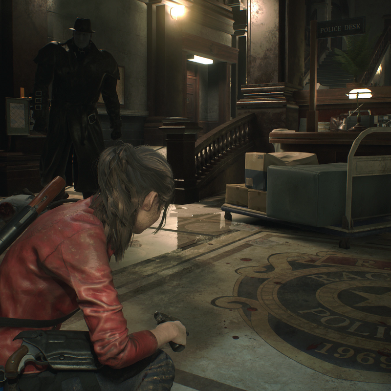 Videojuego Resident Evil 2 para PlayStation 4, con portada y arte del juego en la caja del PS4.