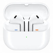 Audífonos Samsung Galaxy Buds 3 blancos con diseño ergonómico y auriculares inalámbricos en la imagen.