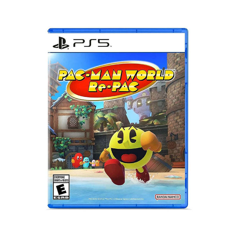 Videojuego Pac-Man World Re-Pac para PlayStation 5, caja y portada visibles, con gráficos del juego en la portada.